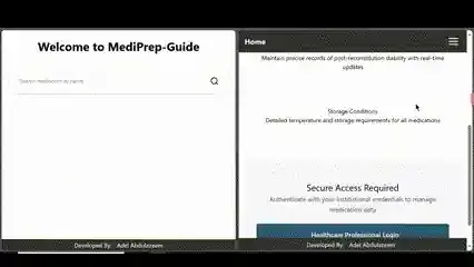 MedPrep medication preparation guide dashboard